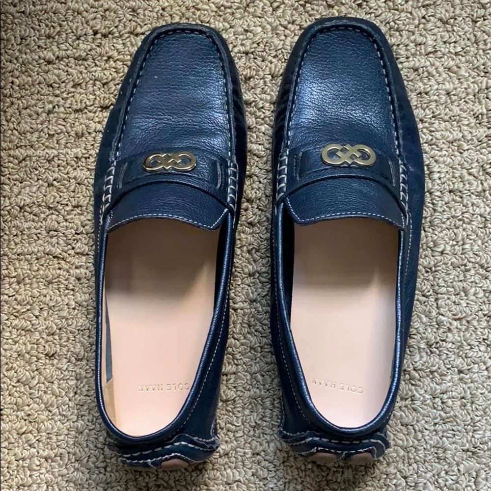Cole Han Shelby Driver Moccasin Loafer Blue 8.5